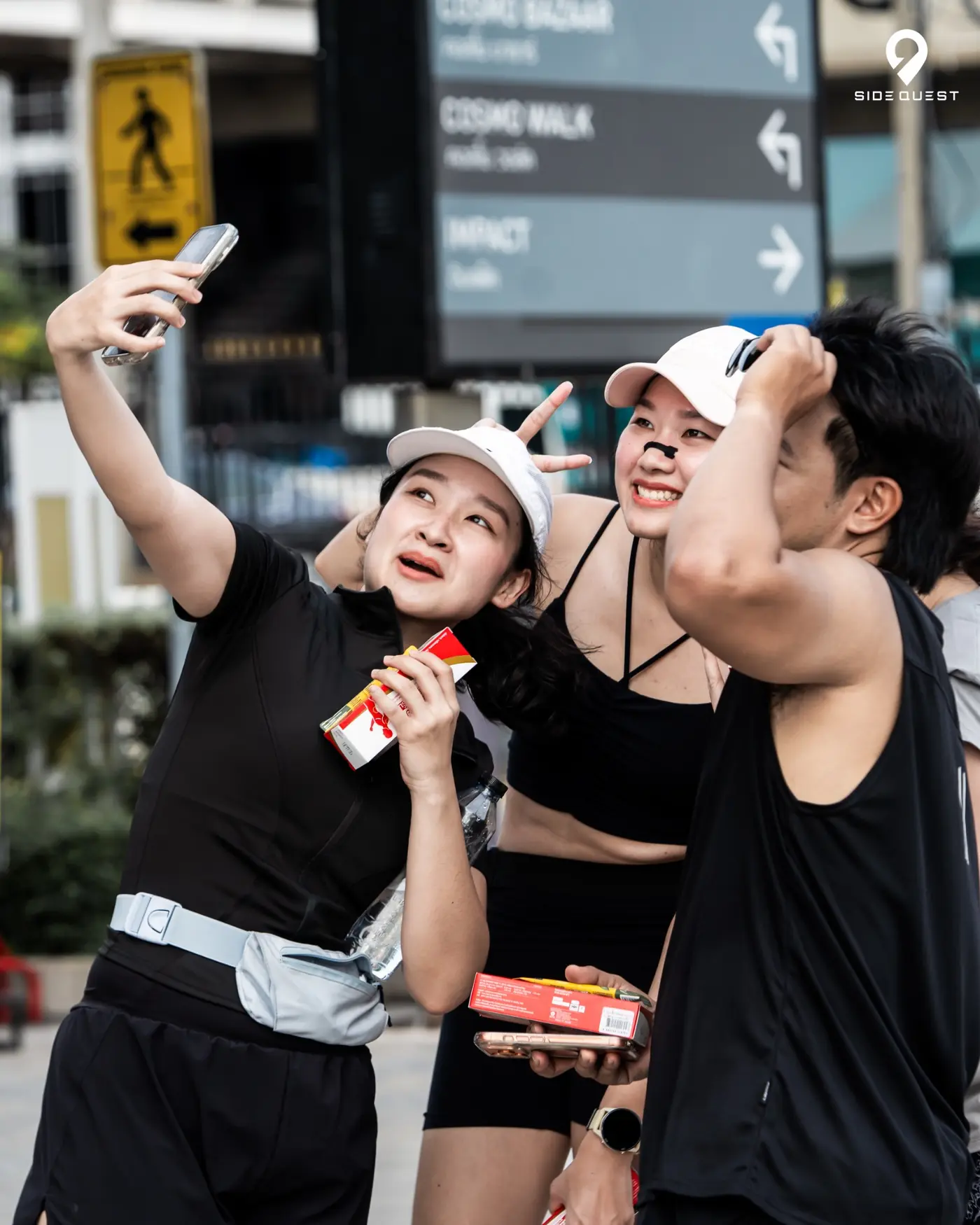 Side Quest friends taking a group selfie